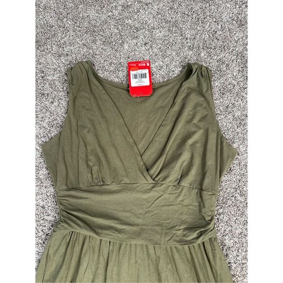 NWT The North Face Heartwood Dress V-Neck Sleeveless Faux Wrap Green XL Gorpcore - Picture 11 of 13